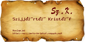 Szijjártó Kristóf névjegykártya